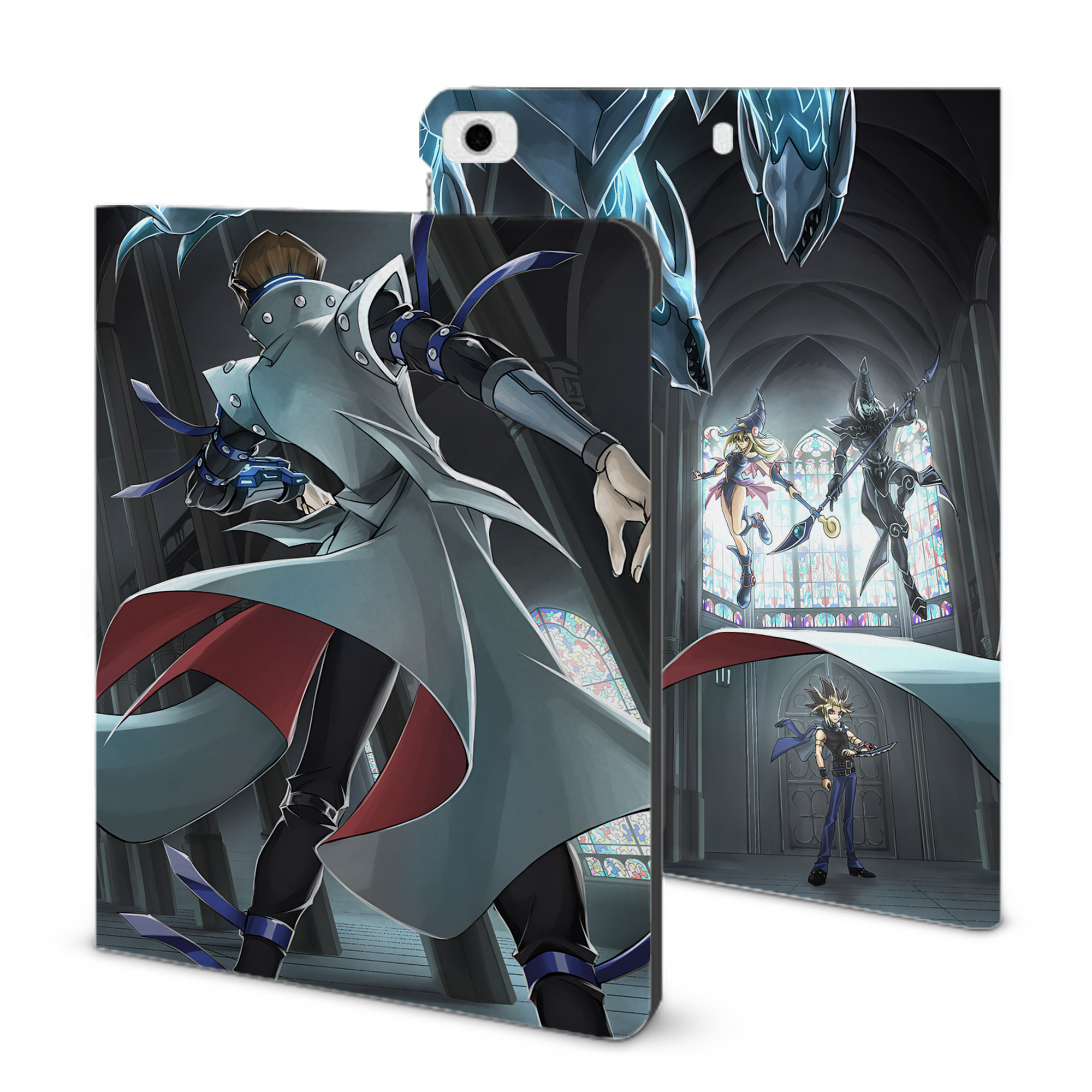 （画像用） 遊☆戯☆王 Yu-Gi-Oh! IPad ケース ブック型 PUレザー TPU 耐衝撃 軽量 薄型 ペン収納なし 全面保護 IPad 各モデル対応